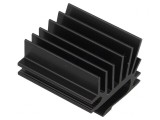 Radiator Extrudat cu Aripioare TO220 Negru 30mmx19.4mm