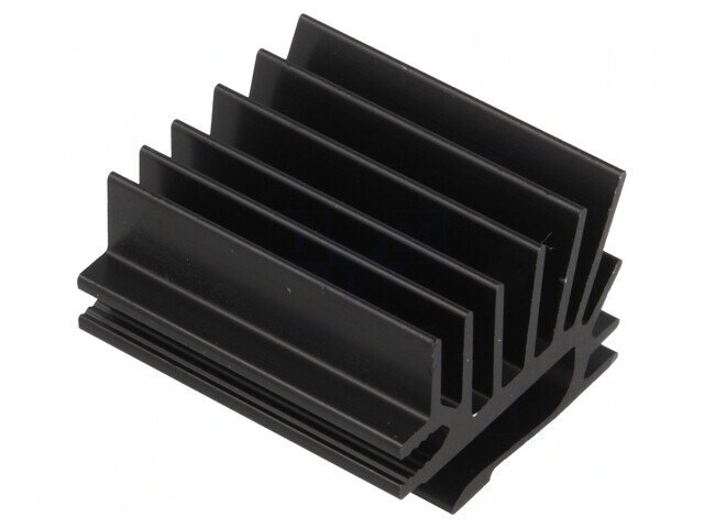 Radiator Extrudat cu Aripioare TO220 Negru 30mmx19.4mm