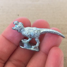 Figurina dinozaur miniatura, metal, 4x1,5 cm, deosebit