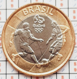 1300 Brazilia 1 Real 2015 Olympic Games Rio 2016 - Soccer km 708 aunc - UNC