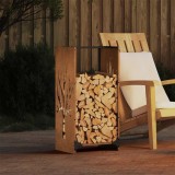vidaXL Suport pentru lemne de foc 40x30x80 cm Oțel pentru intemperii
