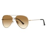 Ochelari de Soare Unisex Techsuit 3025, Rama Aurie, Lentile Maro