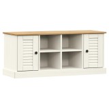 Cumpara ieftin Banca de pantofi VIGO, alb, 106x35x45 cm, lemn masiv de pin