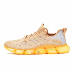 Sneakers Barbati MBrands cu talpa flexibila, maro cu galben 2025 - 45 foto