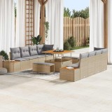 Cumpara ieftin Set de canapele pentru grădină cu pernă 11 pcs Bej Rattan poli