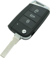 Carcasa Cheie Auto 3 butoane pentru VW Golf 4, Passat B5, Bora, Polo, Skoda Octavia 1, Fabia, Superb &ndash; Compatibila Volkswagen, Skoda, Seat, tip Bricea