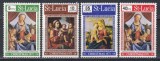 St. Lucia 1971 - Crăciun - Picturi de Verrocchio, Morando, Battista, MNH