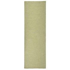 vidaXL Covor de exterior, verde, 80x250 cm, țesătură plată