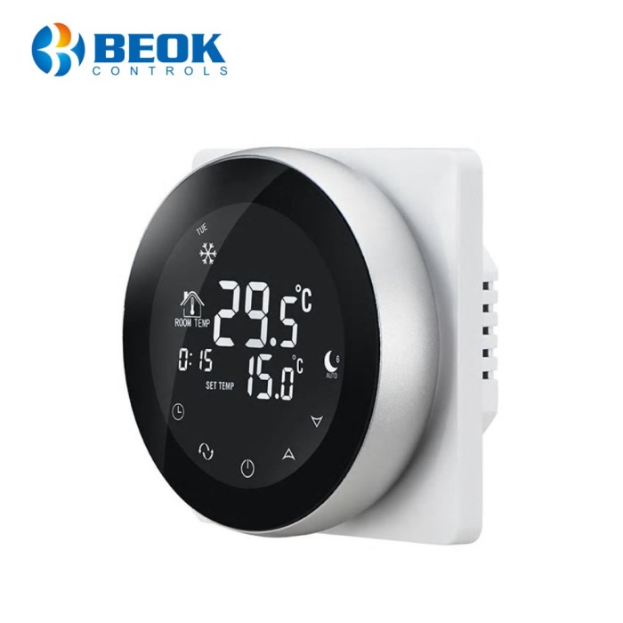Termostat pentru incalzirea electrica in pardoseala Beok TGR87-EP, Anti-inghet, Setare interval de functionare SmartElectro IntelligentHouse