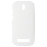 Husa tip capac plastic cauciucat alb mat pentru HTC Desire 500 / 506E
