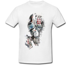 Tricou &amp;quot; Pollution mask drawing &amp;quot; foto