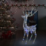 vidaXL Ren de Crăciun, 250 LED-uri, multicolor, 180 cm, acril, XXL 329788