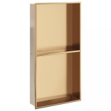 Cumpara ieftin Nisa de dus, auriu periat, 32x62x9 cm, otel inoxidabil