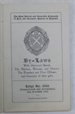 LODGE 4762 FREEDOM AND CONSTITUTED - WITH HISTORICAL SKETCH , THE PETITION , WARRANT , AND ORATION ., PUBLICATIE MASONICA , 1925 foto