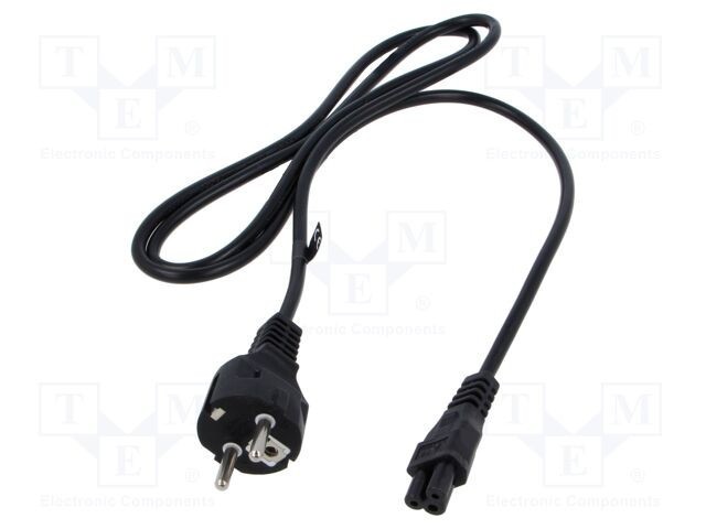 Cablu 3x0,75mm2 CEE 7/7 mufă IEC C5 mamă PVC 1,5m 2,5A POS