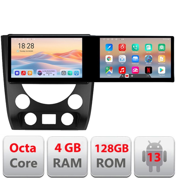 Navigatie Ssangyong Rexton 2013-2016 Edotec 2 ecrane 8 core 4+128 21.6 inch Incell android Wifi 5Ghz gps internet C CarStore Technology