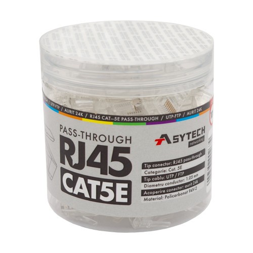 Mufa RJ-45 UTP Cat.5e EZ Passthrough (100 buc) RJ45-CAT5-EZ-JAR