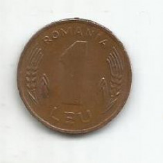 No(4) moneda-ROMANIA-1 leu 1993