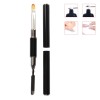 Pensulă Unghii, Model Double-Head, Spatulă și Perie, 13cm, Negru, Oem