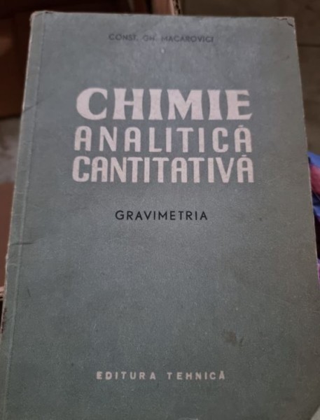 Const. Gh. Macarovici - Chimie analitica cantitativa