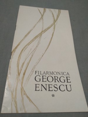 PLIANT /BROSURA PROGRAM FILARMONICA GEORGE ENESCU STAGIUNEA 1982-1983 foto