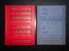 Iskolai Szotar - Dictionar Roman-Maghiar / Maghiar-Roman (1974, ed. cartonata) foto