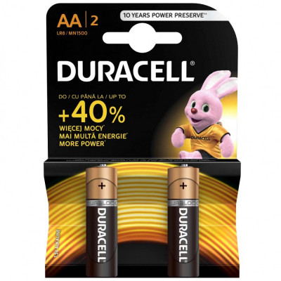 Set X 2 Baterii AA LR06 Duracell 32002524 foto