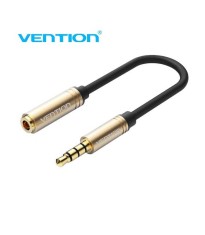 Cablu Jack 3.5 mm 4 pin socket Jack 3.5 mm 4 pin plug 0.1m negru VENTION VAB-S06-B010 foto