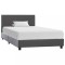 vidaXL Cadru de pat, gri, 90x200 cm, piele ecologică 284774