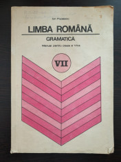 LIMBA ROMANA GRAMATICA MANUAL PENTRU CLASA A VII-A - Ion Popescu foto