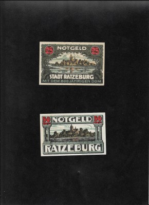 Set notgeld 25 + 50 pf Ratzeburg foto