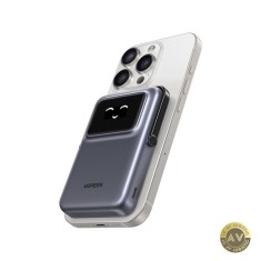 Baterie Externa Wireless UGREEN PB572 Uno 10000mAh 20W PD + FQI 1 x QI - 1 x USB-C Gri