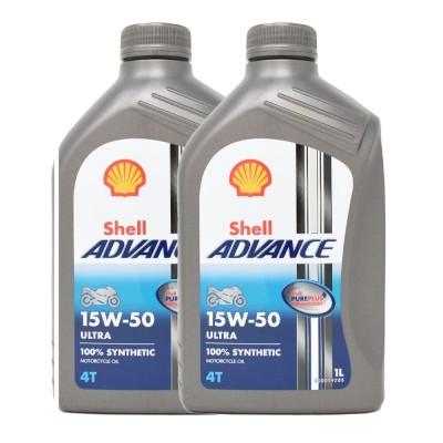 Pachet 2 litri Ulei Shell Moto Advance Ultra 4T 15W50 foto