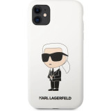 Cumpara ieftin Husa Cover Karl Lagerfeld Liquid Silicone Ikonik pentru iPhone 11 White