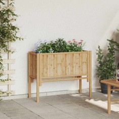vidaXL Strat &icirc;nălțat de grădină Maro 90 x 35 x 70 cm Bambus
