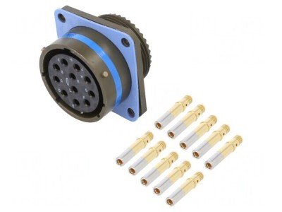 Conector Militar Soclu Mamă Aurit 21mm 23A foto