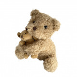Jucarie de plus pufosa-Ursuletul Eustache cu puiut,12x15x15 cm, Egmont Toys