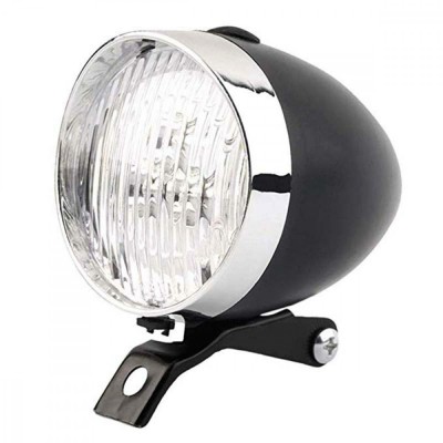 Far bicicleta, iluminare led, suport prindere, 7 x 9 cm, negru/argintiu foto