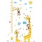 Sticker autocolant metru masurare inaltime copii, Paradisul Girafei, diagrama inaltimii, Galben, 180 cm, antadesim&reg;