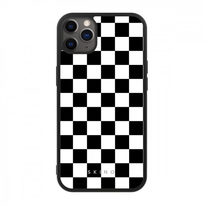 Husa iPhone 12 Pro - Skino Squared, alb - negru