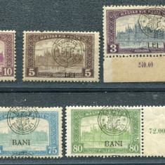 1919 , Mi 37 I - 44 I , Emisiunea Cluj / timbre PARLAMENT - serie MNH + MH