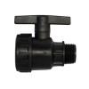 Robinet din plastic cu bila, pentru teava picurare, negru, Nr-5401, FI+FE, 1&quot; x 1&quot;