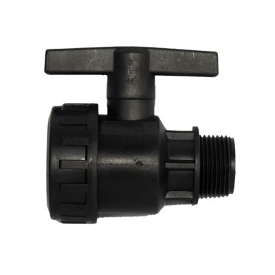 Robinet din plastic cu bila, pentru teava picurare, negru, Nr-5401, FI+FE, 1&amp;quot; x 1&amp;quot; foto