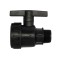 Robinet din plastic cu bila, pentru teava picurare, negru, Nr-5401, FI+FE, 1&quot; x 1&quot;