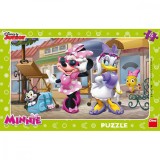 Puzzle - Minnie si Daisy la plimbare (15 piese), Carton, Dino Toys