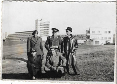 C273 Fotografie ofiteri romani vanatori munte sanatoriu Moroieni poza veche foto