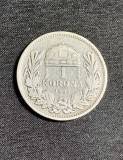 Moneda Argint 1 Coroana 1892 Austro-Ungaria, KM#484, 5g, 23mm, Argint 0.835