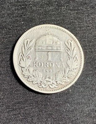 Moneda 1 coroana 1892 Austro-Ungaria argint foto