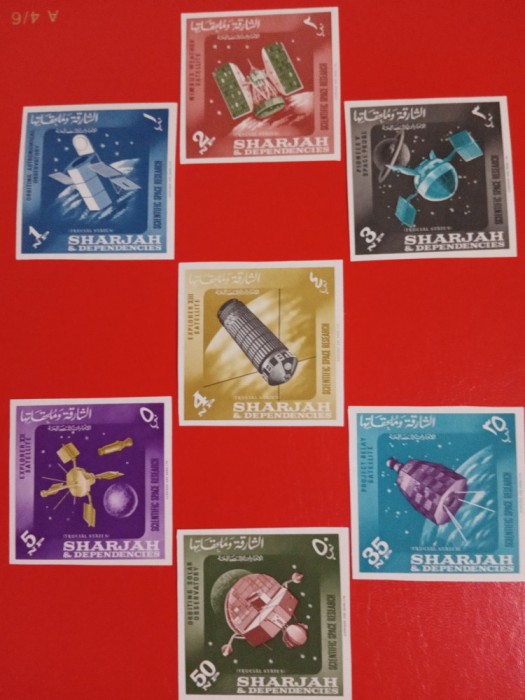SHARJAH, SPACE - SERIE COMPLETĂ MNH IMPERF.