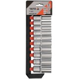 Yato YT-38861 - Set capete chei tubulare 10-24 mm patrat 1/2 inch 10 bucati